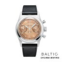 バルチック BALTIC WATCHES バイコンパックス 003 サーモン スケルトンバック ブラックサフィアーノ レザーベルト メンズ 男性用 腕時計