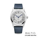 【マラソン期間★最大2000円クーポン＆P2倍】バルチック BALTIC WATCHES エイチエムエス シルバー スケルトンケースバック ネイビーブルーレザーストラップ メンズ 男性用 腕時計