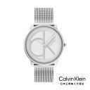 Calvin Klein カルバンクライン 日本総輸入代理 腕時計 メンズ ブランド アイコニック 40MM シルバー ホワイト ダイヤル シルバー メッシュ