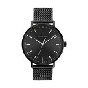 Calvin Klein カルバンクライン 日本総輸入代理 腕時計 メンズ ブランド モダン IP 42MM ブラック サンレイ ダイヤル メッシュ 黒