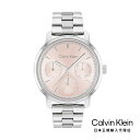 Calvin Klein カルバンクライン 日本総輸入代理 腕時計 レディース ブランド ミニマリスティク マルチファンクション 38MM ブラッシュ サンレイ/クリスタル ダイヤル SS ブレスレット