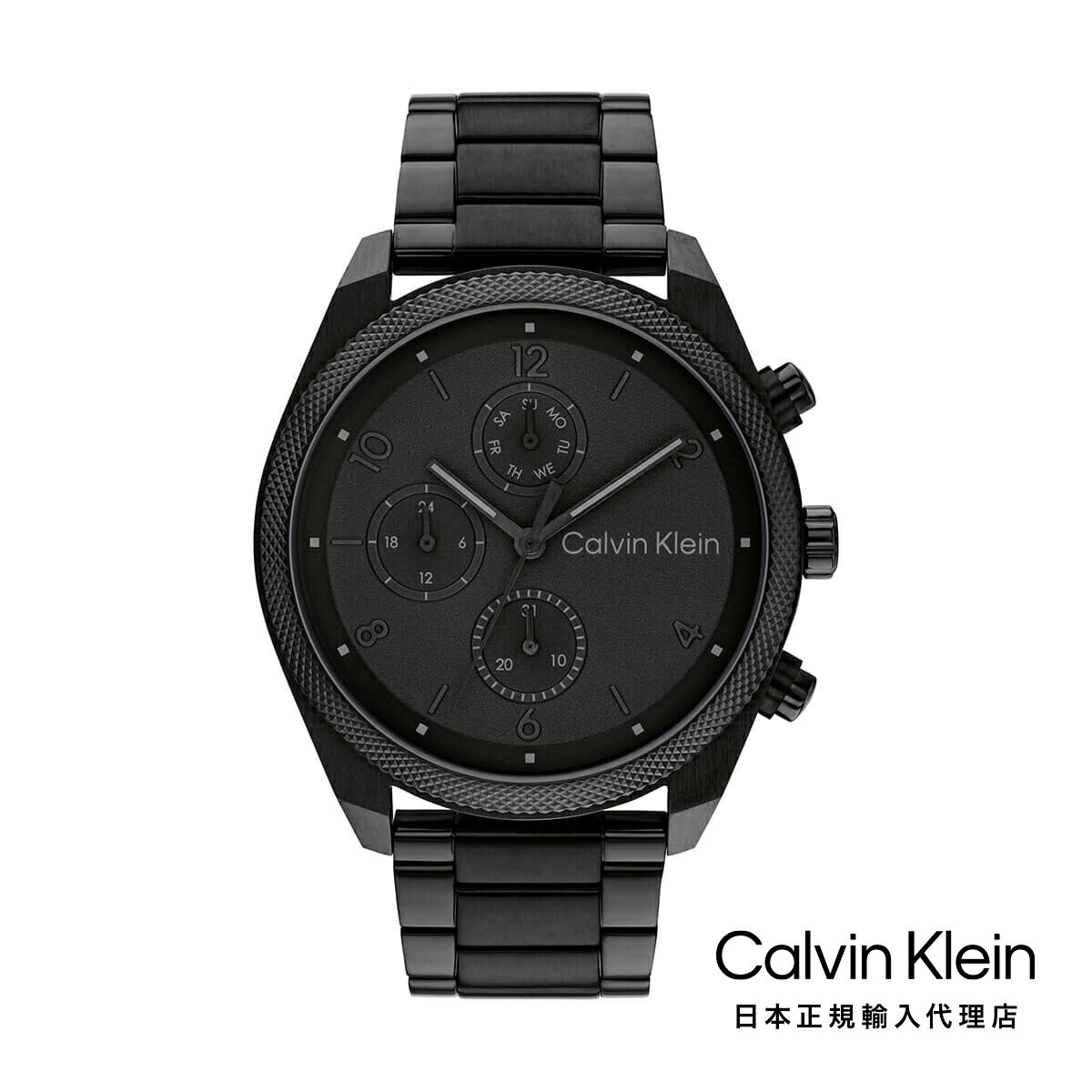Calvin Klein / カルバンクライン インパクト - 44MM ブラック ダイヤル ブレスレット