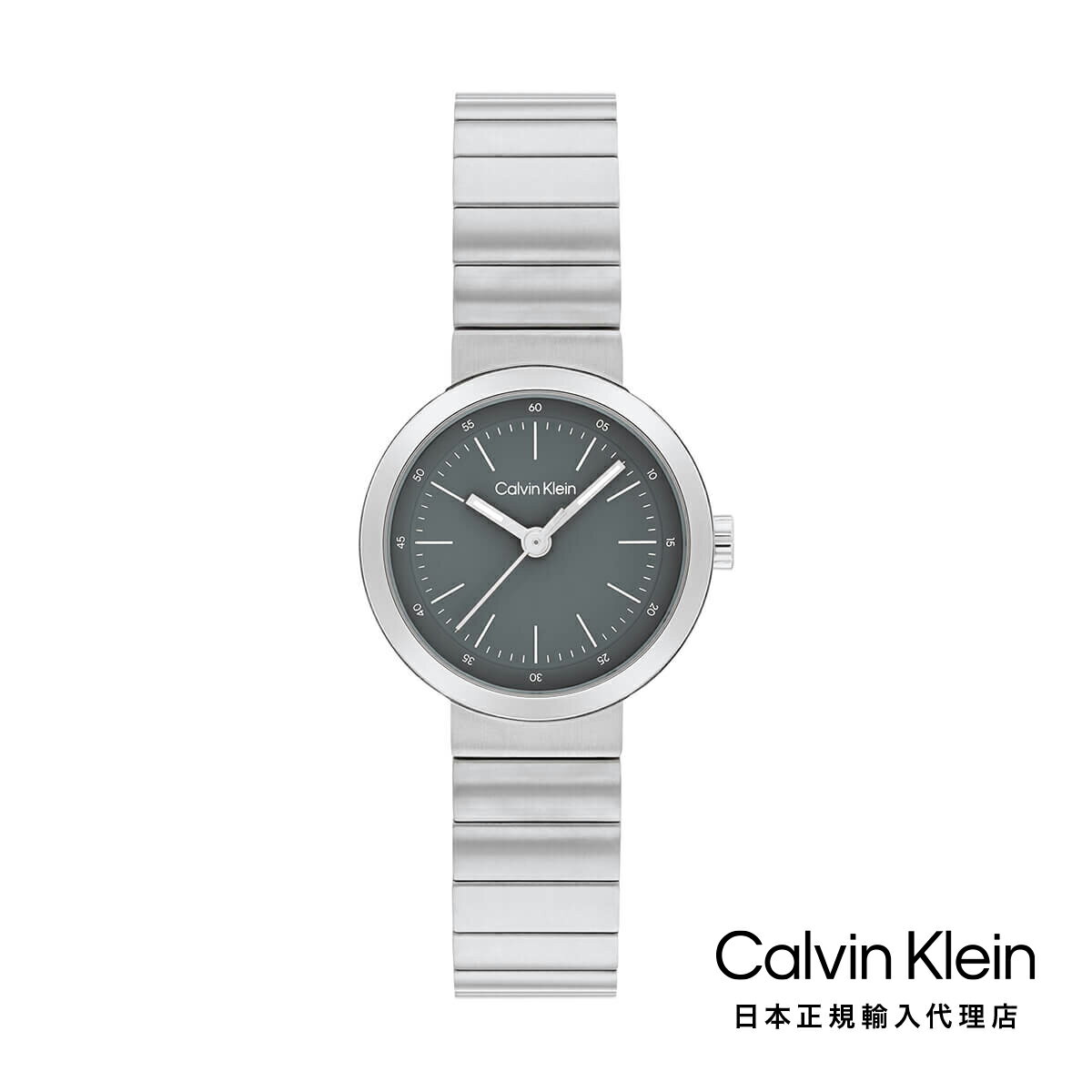 カルバンクライン 腕時計（レディース） Calvin Klein カルバンクライン 日本総輸入代理 腕時計 レディース ブランド プリサイス 25MM ダークグレー ダイヤル SS ブレスレット