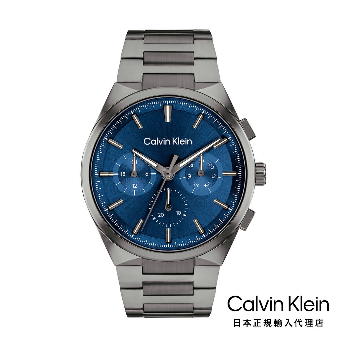 Calvin Klein / カルバンクライン ディスティングウィッシュ - 44MM マルチファンクション ブルー グレー ブレスレット