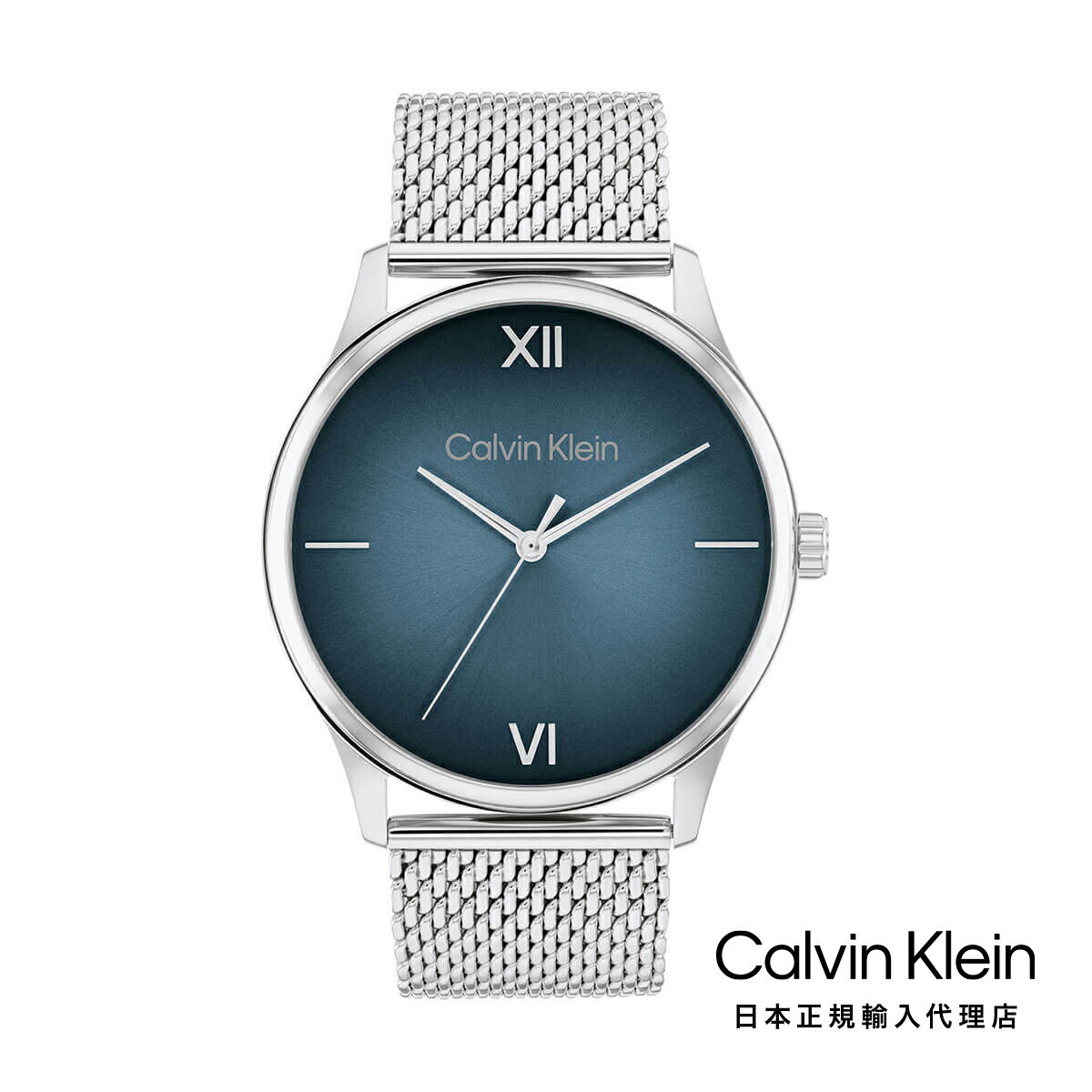 Calvin Klein / カルバンクライン アセンド - 43MM ティール シルバー メッシュ