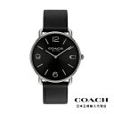 COACH コーチ 腕時計 メンズ ブランド エリオット 40mm グレー IP ブラック サンレイ ダイヤル ブラック レザー ストラップ