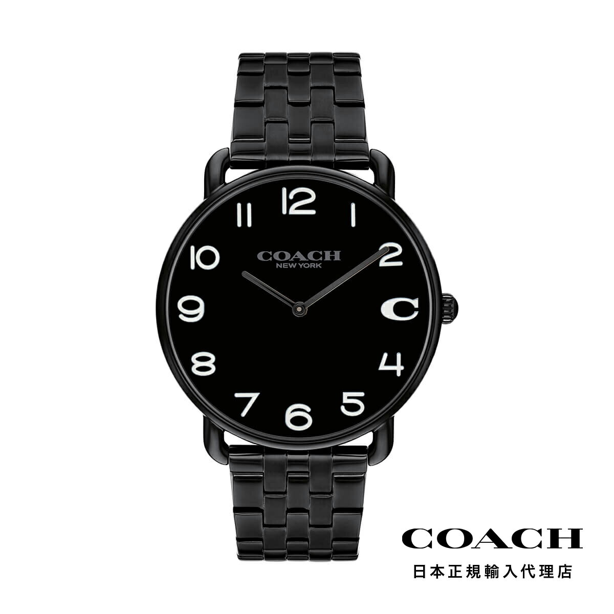 COACH コーチ 腕時計 メンズ ブランド エリオット 41mm ブラック ダイヤル ブレスレット