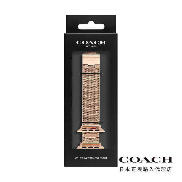 コーチ COACH 38mm 40mm アップルウォッチ用 替えベルト ローズゴールド メッシュブレスレット メンズ レディース アップルウォッチ メッシュベルト 男性 女性