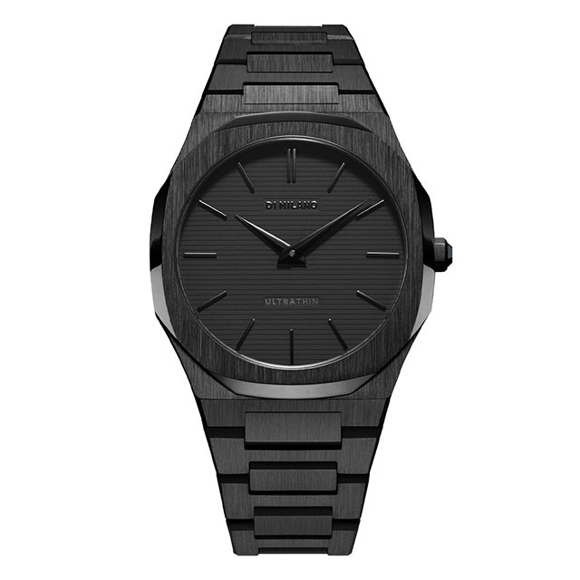 D1 MILANO 日本公式ストア 腕時計 メンズ ブランド D1ミラノ ディーワンミラノ ウルトラシン シャドウ プロジェクトシャドウ 薄型 ブラック 黒 黒文字盤