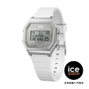 ICE-WATCH / アイスウォッチ ICE digit retro - メタルシルバーミラー - ホワイト - Small
