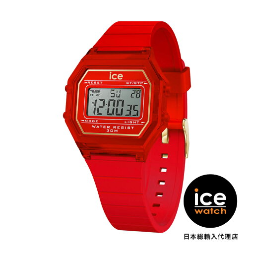 ICE-WATCH / アイスウォッチ ICE digit retro - レッドパッション - Clear - Small ICE-WATCH / アイスウォッチ ICE digit retro - レッドパッション - Clear - Small