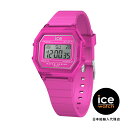 ICE-WATCH / アイスウォッチ ICE digit retro - ネオンピンク - Clear - Small