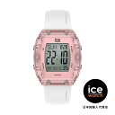 ICE-WATCH / アイスウォッチ ICE digit boliday - ホワイト - クリアピンク - シルバー - スモール