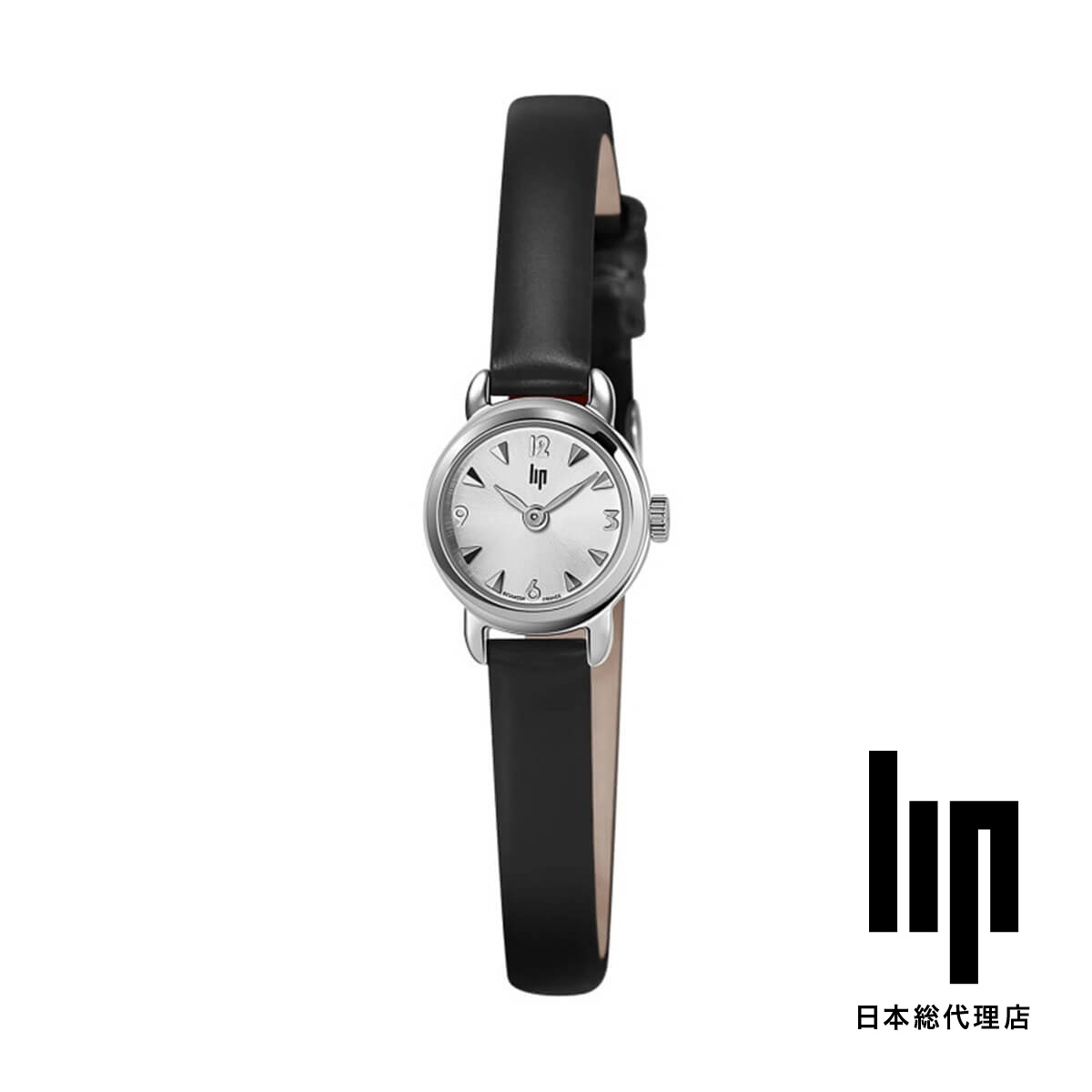LIP / リップ アンリエット クラシック 18mm シルバー シルバーダイヤル ブラックレザーストラップ