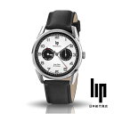 LIP / リップ ヒマラヤ 40MM デイ アンド デイト ホワイト ブラックレザー