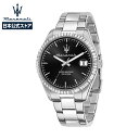 Maserati / マセラティ コンペティツィオーネ 43mm ブラック ダイヤル シルバー ブレスレット