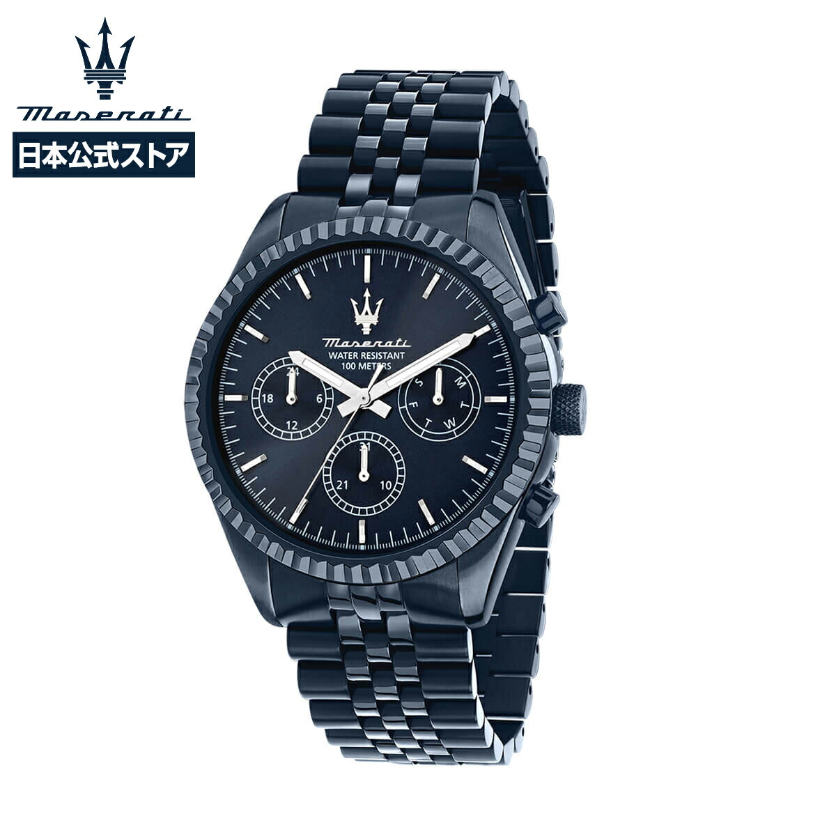 ［日本公式ストア］Maserati / マセラティ コンペティツィオーネ - 43MM マルチ ブルー ダイヤル ブルー ブレスレット