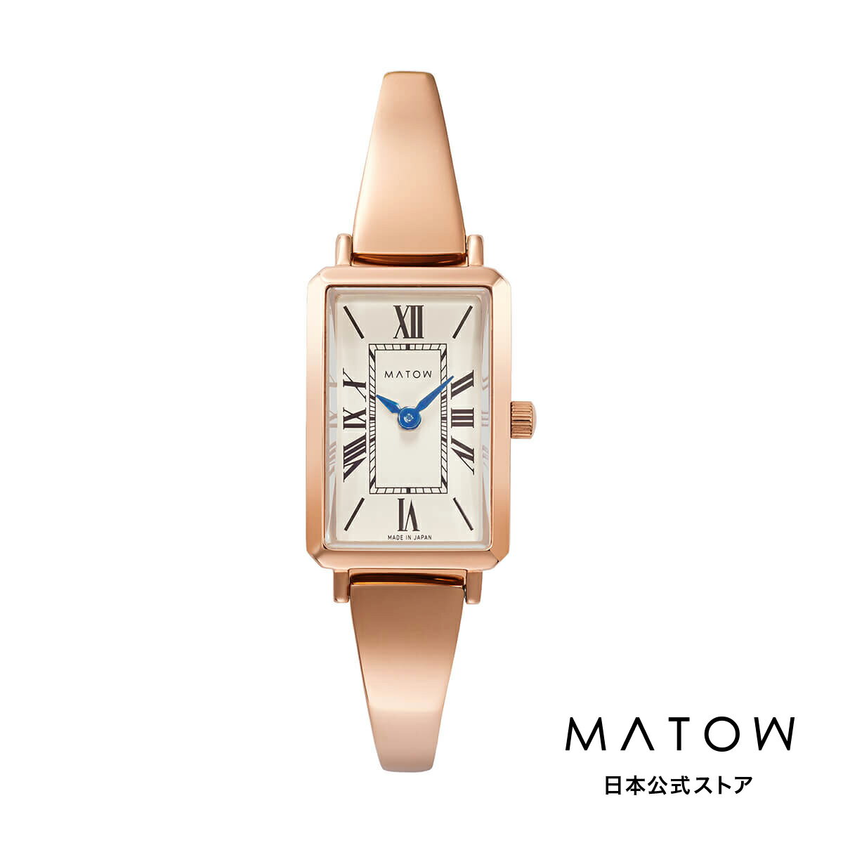 マトウ MATOW 公式ストア Tsuki 月華 /スクエア ローズゴールド クリーム クォーツ式 レクタンギュラー 腕時計 レディース バングルウォッチ 小ぶりのサムネイル