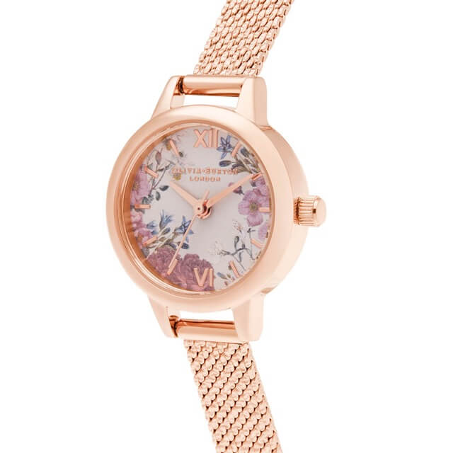 OliviaBurton【オリビアバートン】ブリティッシュブルームズミディダイヤルローズゴールドブレスレット