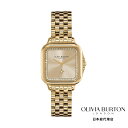オリビアバートン 日本総代理店 腕時計 レディース ブランド スクエア Olivia Burton クラシック 28mm グロブナー ライトゴールド ウォッチ