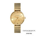 オリビアバートン 日本総代理店 腕時計 レディース ブランド ラウンド Olivia Burton シグネチャー 36mm ミニマ ビー T バー ライトゴールド & ゴールド メッシュ ウォッチ