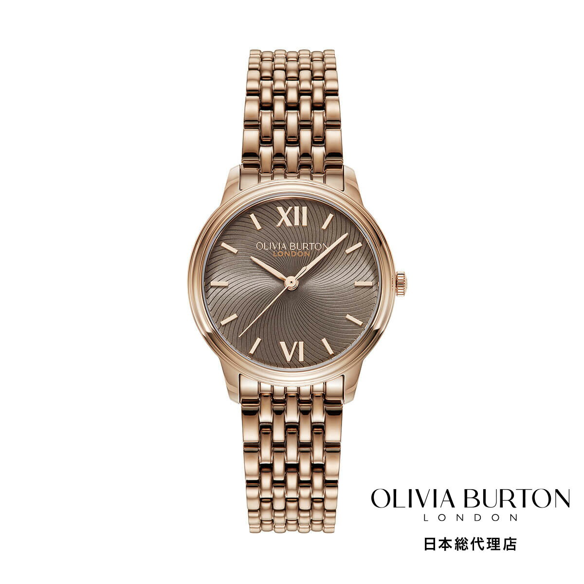 OLIVIA BURTON / オリビア・バートン クラシックス - 32mm クラシック スワール マッシュルーム サンレイ ローズゴールド ブレスレット