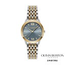 OLIVIA BURTON / オリビア・バートン クラシックス - 32mm クラシック スワール チョーク ブルー サンレイ シルバー ゴールド ブレスレット