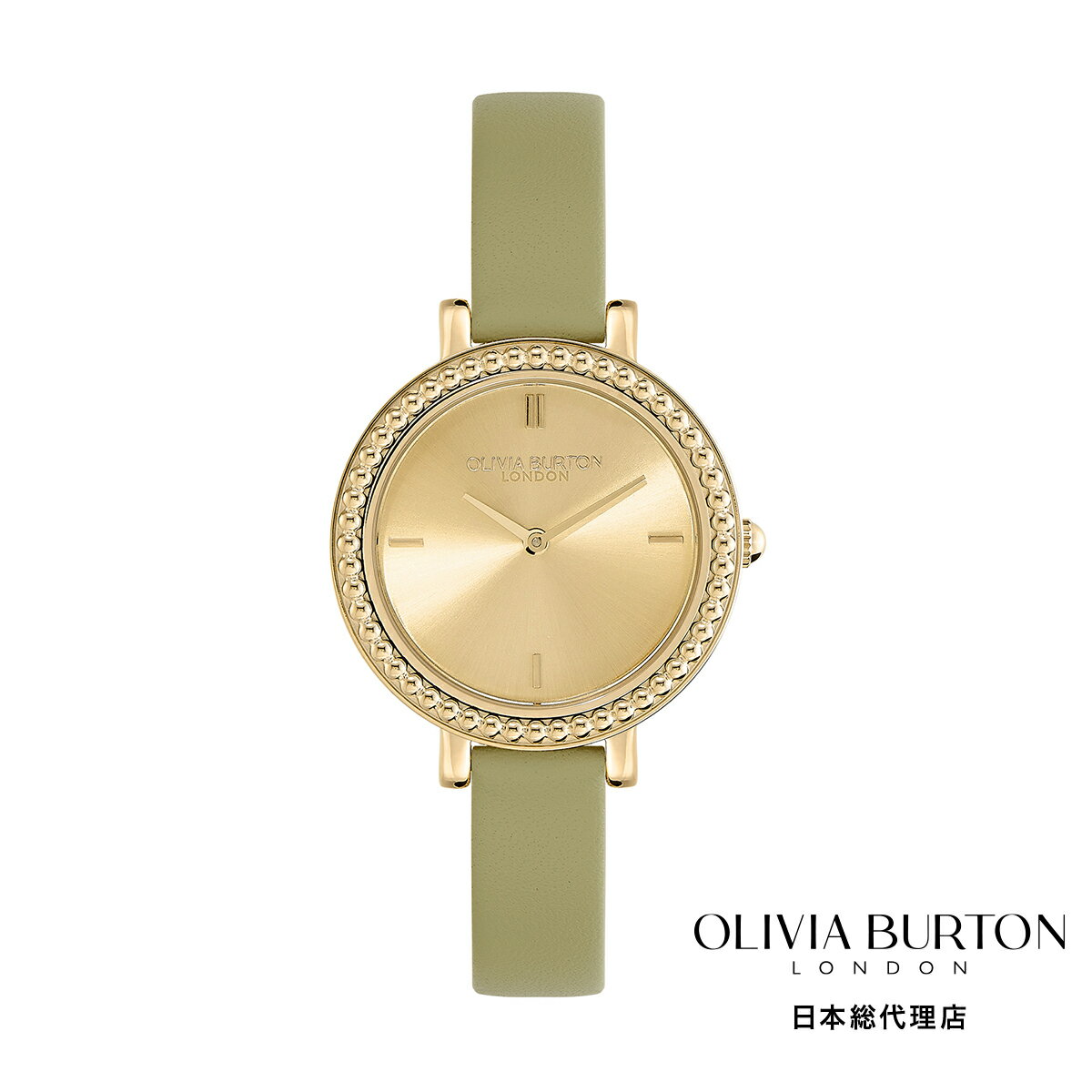 オリビアバートン 日本総代理店 腕時計 レディース ブランド ラウンド Olivia Burton クラシックス - 30mm ヴィンテージ ビーズ ライト ゴ...