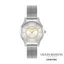 OLIVIA BURTON / オリビア・バートン クラシック - 30mm ワンダーラスト ホワイト&シルバーメッシュ(2)
