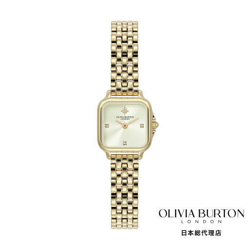 OLIVIA BURTON / オリビア・バートン クラシック - 20mm グロブナー ミニ アイボリー サンレイ ゴールド ブレスレット OLIVIA BURTON / オリビア・バートン クラシック - 20mm グロブナー ミニ アイボリー サンレイ ゴールド ブレスレット