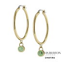 OLIVIA BURTON / オリビア・バートン トレンド - アベンチュリン カボション ゴールド ジェムストーン フープ ピアス