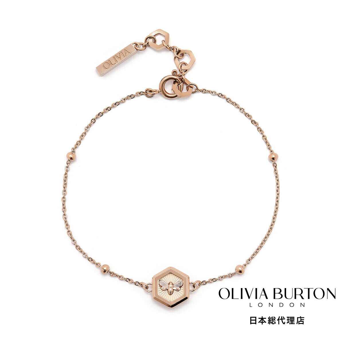 オリビアバートン 日本総代理店 レディース アクセサリー ブランド Olivia Burton ミニマ ビー カーネーションゴールド ブレスレット