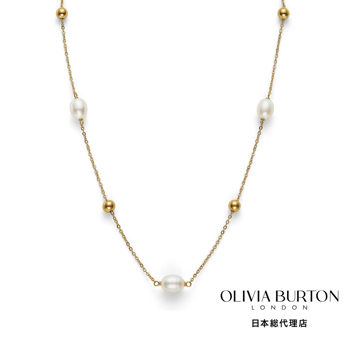 オリビアバートン 日本総代理店 レディース アクセサリー OLIVIA BURTON / オリビア・バートン トレンド - バイ ザ シー パール ビーズ ゴールド ネックレス