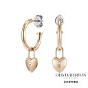 OLIVIA BURTON / オリビア・バートン クラシック - ロックハート ローズゴールド フープ ピアス