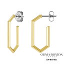 OLIVIA BURTON / オリビア・バートン シグネチャー -?エバー スタックト ハニカム ゴールド フープ ピアス