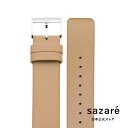 sazare さざれ 公式ストア 腕時計用 替えベルト シルバー ミラー ベージュ カウレザー 18mm メンズ ウォッチ 腕時計 革ベルト 本革