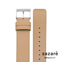 sazare さざれ 公式ストア 腕時計用 替えベルト シルバー ホーニング ベージュ カウレザー 18mm メンズ ウォッチ 腕時計 革ベルト 本革