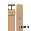 sazare さざれ 公式ストア 腕時計用 替えベルト ブラック ミラー ベージュ カウレザー 18mm メンズ ウォッチ 腕時計 革ベルト 本革