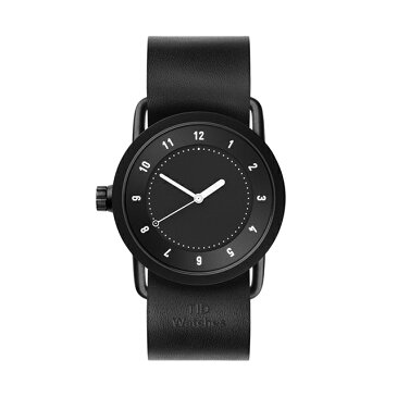 【ボールペンプレゼント】ティッドウォッチズ 時計 腕時計 【TID Watches】 No.1 Black / Black Leather Wristband 36