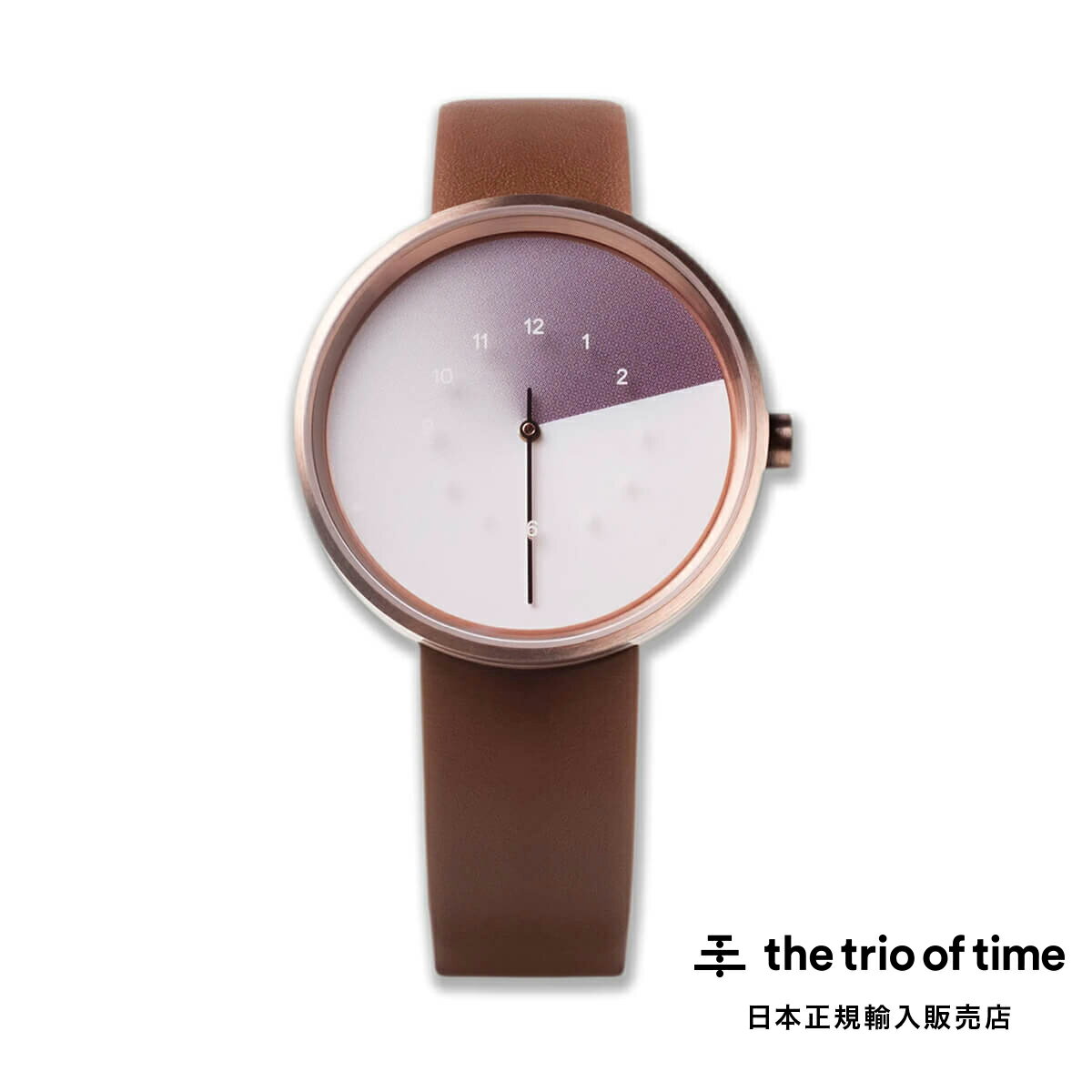 ザ トリオ オブ タイム The Trio of Time ヒドゥン タイムウォッチ TTT #1 コーヒー TTT #1 Hidden Time Watch Coffee 腕時計 レディース メンズ 革ベルト おしゃれ