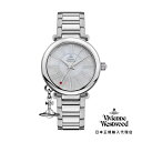 Vivienne Westwood / ヴィヴィアンウエストウッド マザーオーブ レディースクォーツウォッチ、ホワイトMOPダイヤル&シルバーステンレススチールブレスレット