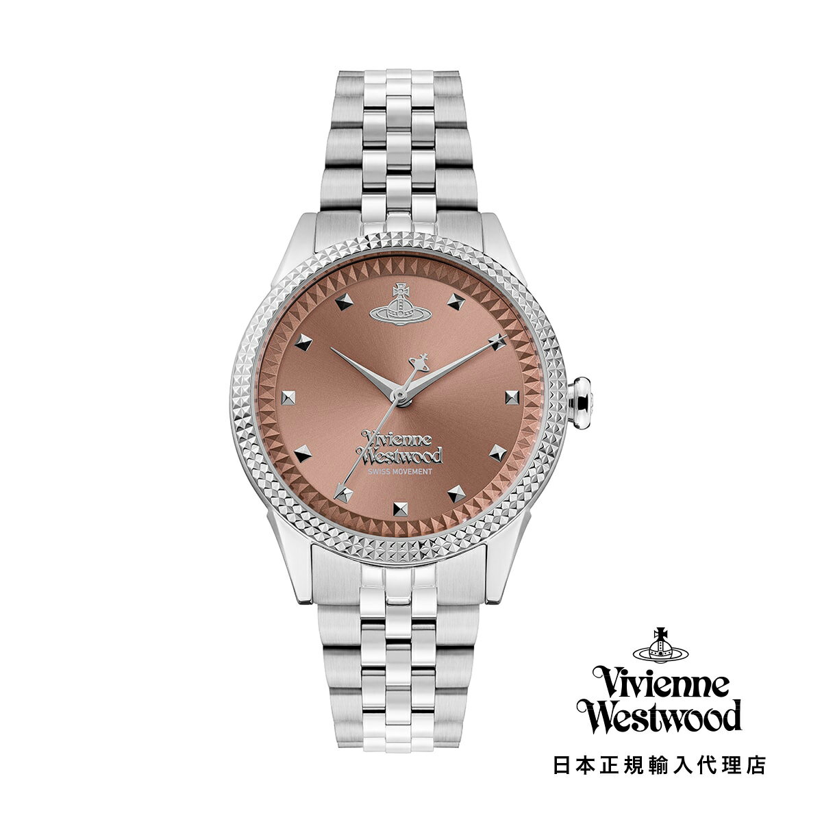 Vivienne Westwood / ヴィヴィアンウエストウッド リトル シーモア - レディース ダスティピンク サンレイ ダイヤル & シルバー ブレスレ...