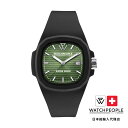 WATCHPEOPLE / ウォッチピープル WP4 - ブラック - タイムレスグリーンライン - LARGE 44mm