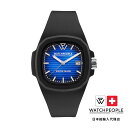 WATCHPEOPLE / ウォッチピープル WP4 - ブラック - ブラックブルーラジアルライン - LARGE 44mm