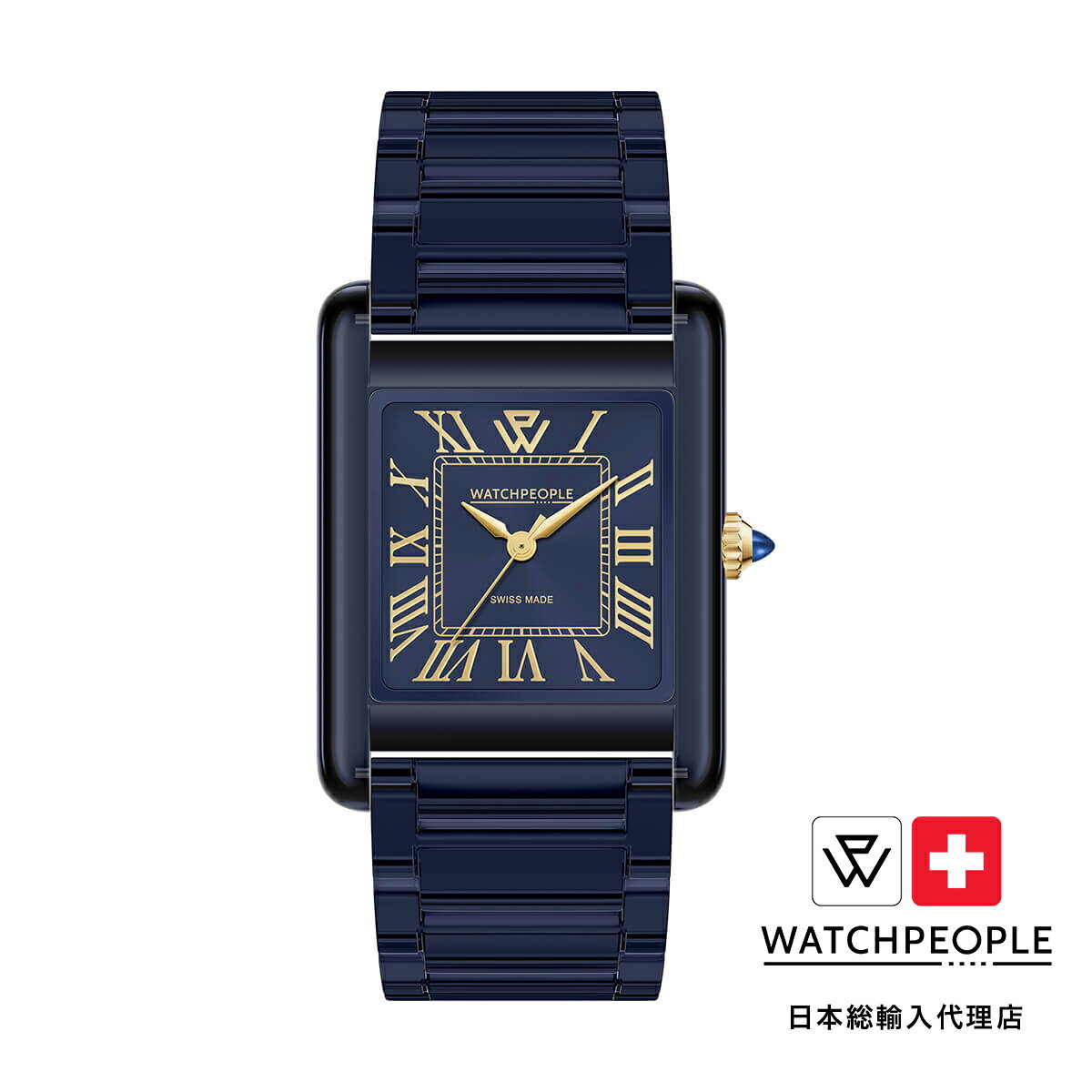 WATCHPEOPLE / ウォッチピープル WP6 - クリア - シャイニー - ミッドナイトブルー - MEDIUM 27x38mm