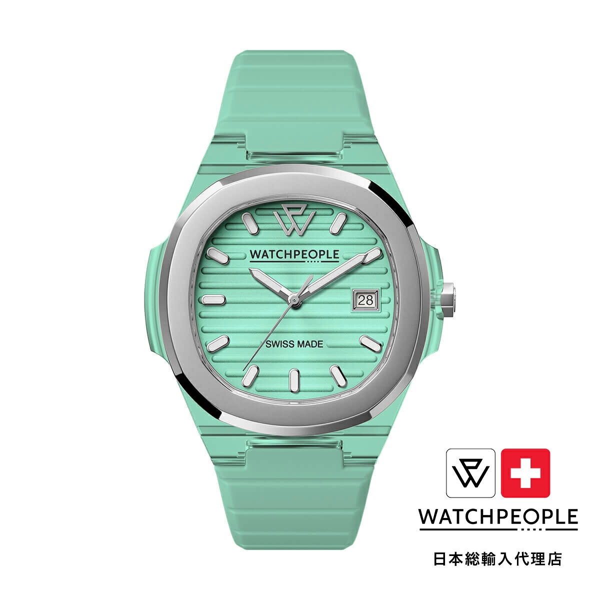 WATCHPEOPLE / ウォッチピープル WP7 - クリア - シリ - ターコイズ - 43mm