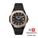 WATCHPEOPLE / ウォッチピープル WP7 - ソリッド - シリ - ブラック - ブラックローズゴールド - 43mm