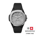 WATCHPEOPLE / ウォッチピープル WP7 - ソリッド - シリ - ブラック - アルミニウムシルバー - 43mm