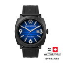 WATCHPEOPLE / ウォッチピープル WP2 - メタル - ブラック - ブラックブルーラジアル - 45mm