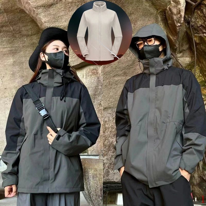 【XS~5XL】アウトドアジャケット メンズ レディース 暖かい ブラック 黒 撥水加工 ...
